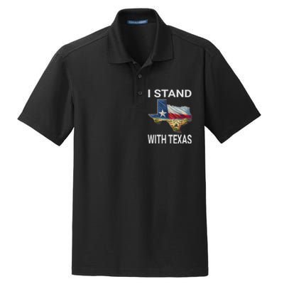 I Stand With Texas I Support Texas Dry Zone Grid Polo