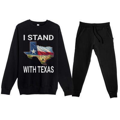 I Stand With Texas I Support Texas Premium Crewneck Sweatsuit Set