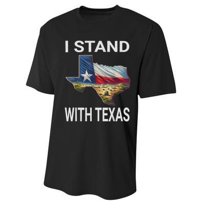 I Stand With Texas I Support Texas Performance Sprint T-Shirt