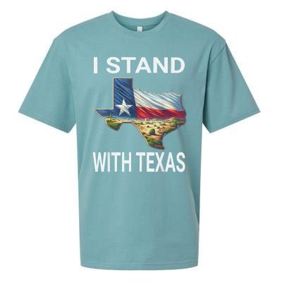 I Stand With Texas I Support Texas Sueded Cloud Jersey T-Shirt