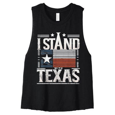 I Stand With Texas Scotus Women's Racerback Cropped Tank