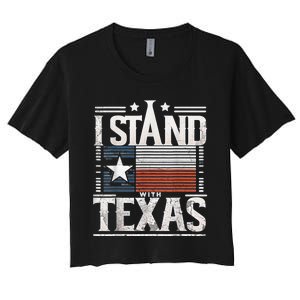 I Stand With Texas Scotus Women's Crop Top Tee