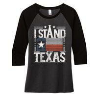 I Stand With Texas Scotus Women's Tri-Blend 3/4-Sleeve Raglan Shirt