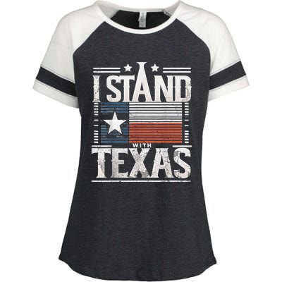 I Stand With Texas Scotus Enza Ladies Jersey Colorblock Tee