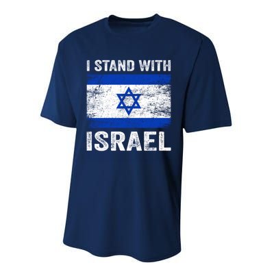 I Stand With Israel Jewish Gifts Heritage Israeli Performance Sprint T-Shirt