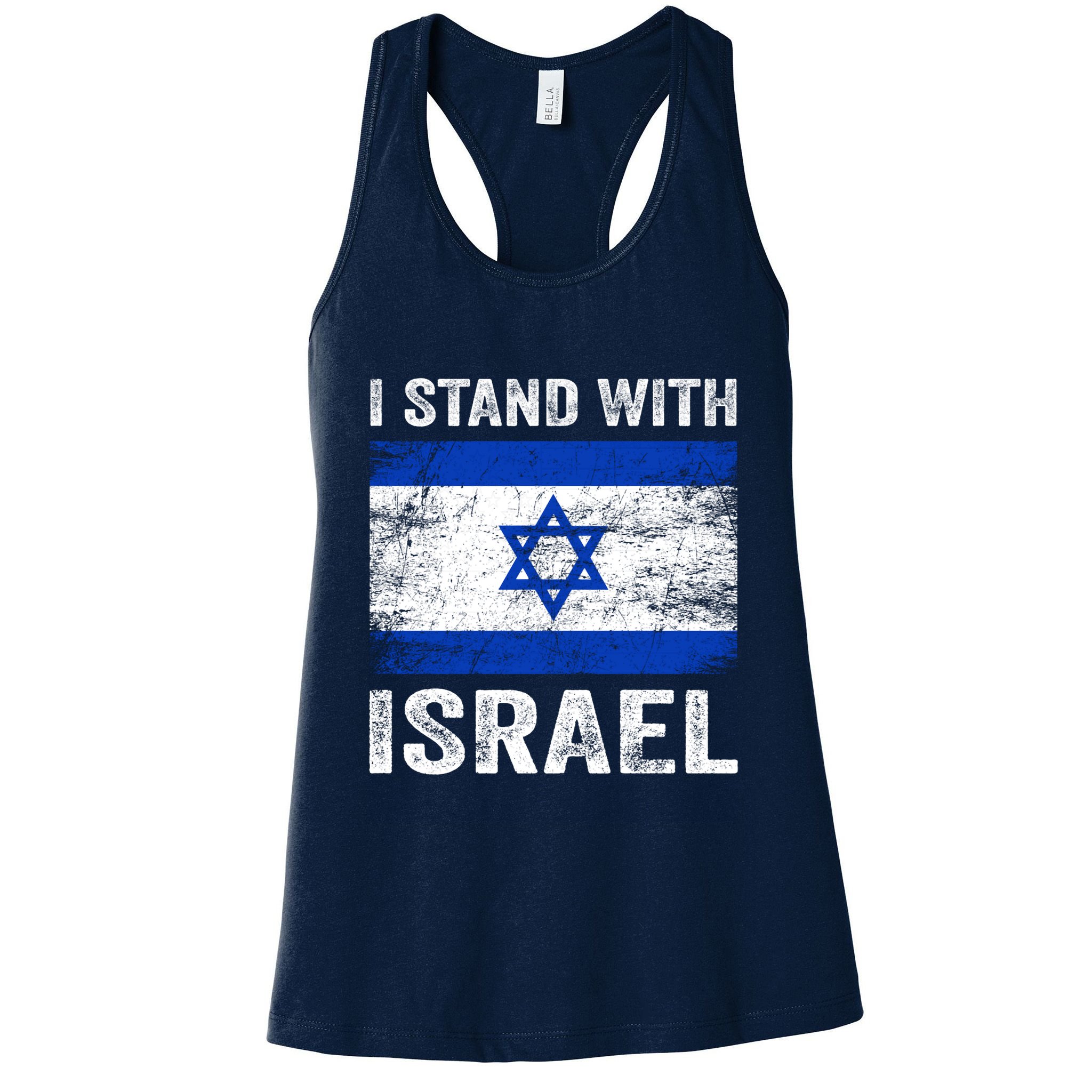 I Stand With Israel Jewish Gifts Heritage Israeli Womens Tank Top