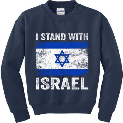 I Stand With Israel Jewish Gifts Heritage Israeli Kids Sweatshirt