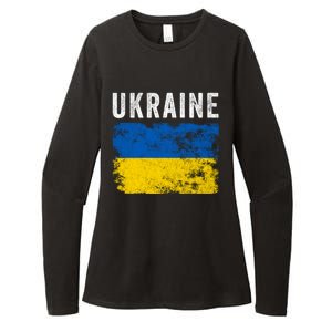 I Stand With Ukraine Flag Yellow And Blue Support The Ukranian Gift Womens CVC Long Sleeve Shirt