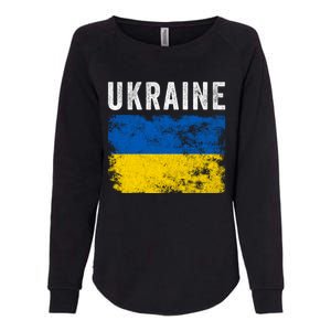 I Stand With Ukraine Flag Yellow And Blue Support The Ukranian Gift Womens California Wash Sweatshirt