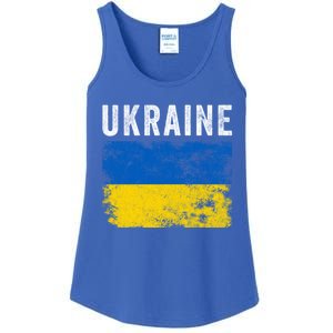 I Stand With Ukraine Flag Yellow And Blue Support The Ukranian Gift Ladies Essential Tank