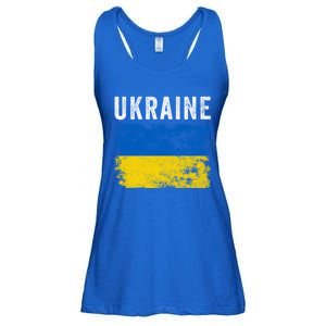 I Stand With Ukraine Flag Yellow And Blue Support The Ukranian Gift Ladies Essential Flowy Tank