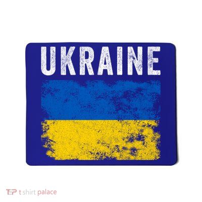I Stand With Ukraine Flag Yellow And Blue Support The Ukranian Gift Mousepad