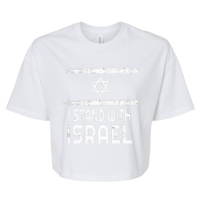 I Stand With Israel Bella+Canvas Jersey Crop Tee