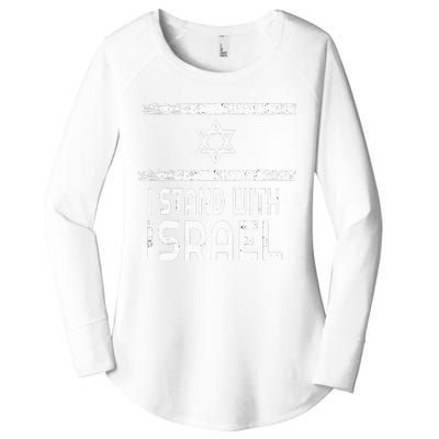 I Stand With Israel Women's Perfect Tri Tunic Long Sleeve Shirt