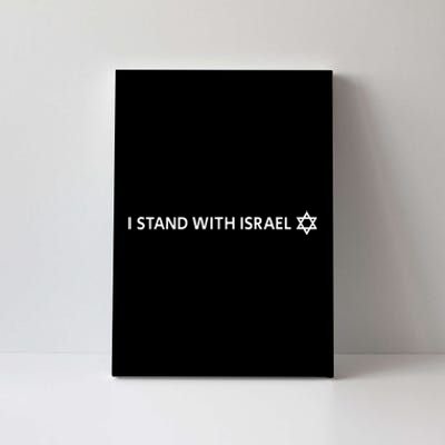 I Stand With Israel Israeli Flag Jewish Star Of David Canvas