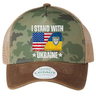 I Stand With Ukraine Support Ukraine Legacy Tie Dye Trucker Hat