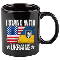 I Stand With Ukraine Support Ukraine 11oz C Handle Ceramic Mug