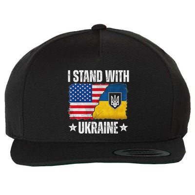 I Stand With Ukraine Support Ukraine Wool Snapback Cap