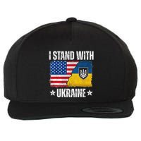 I Stand With Ukraine Support Ukraine Wool Snapback Cap