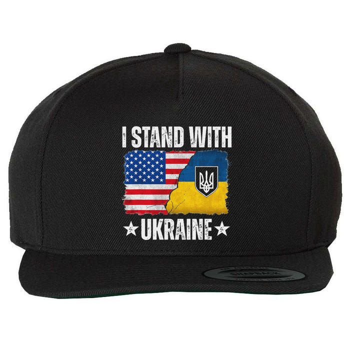 I Stand With Ukraine Support Ukraine Wool Snapback Cap