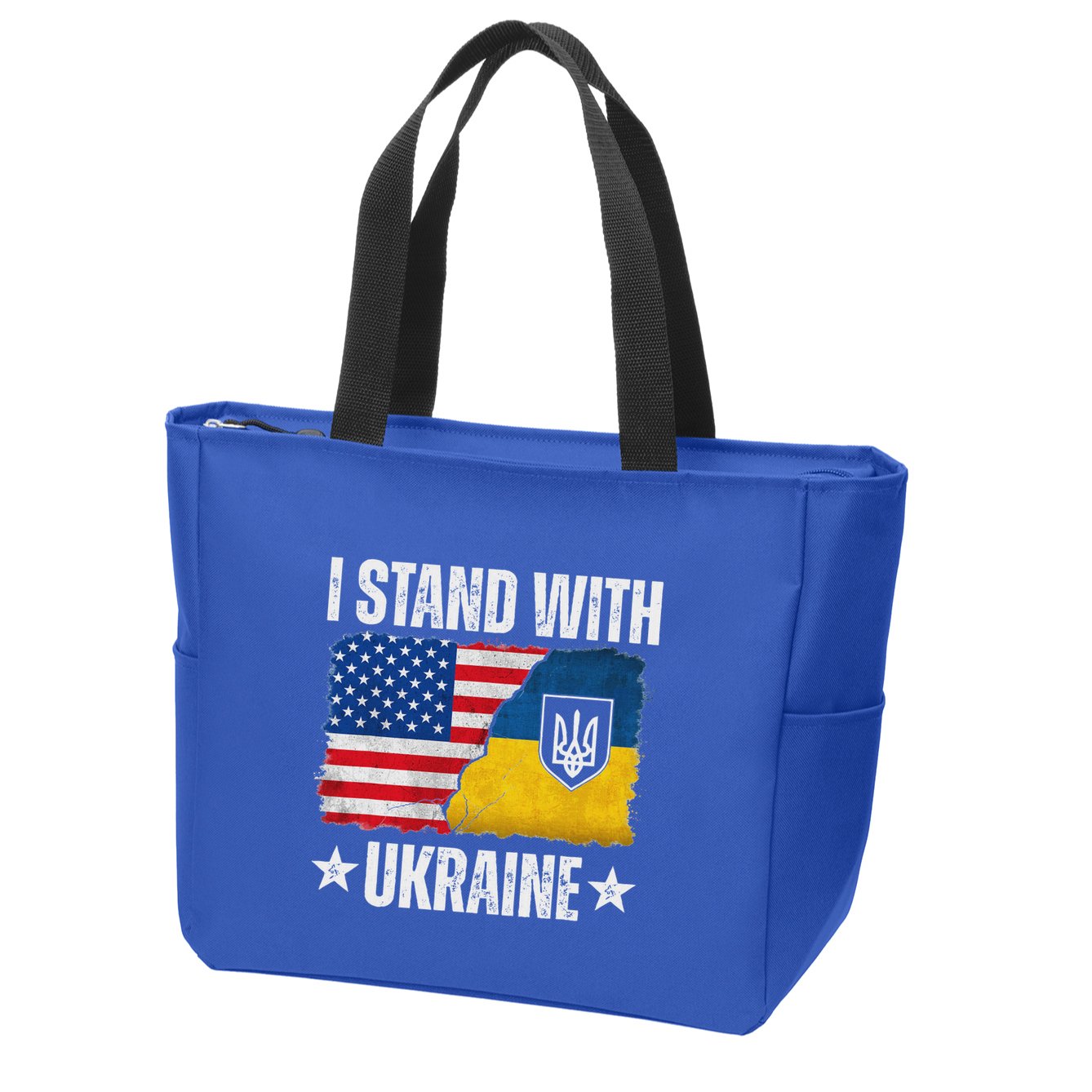 I Stand With Ukraine Support Ukraine Zip Tote Bag