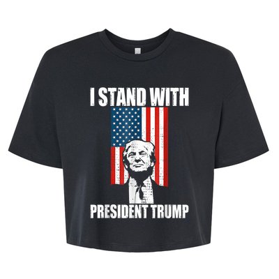 I Stand With President Trump MaraLago Trump Support Bella+Canvas Jersey Crop Tee