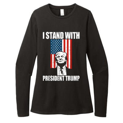 I Stand With President Trump MaraLago Trump Support Womens CVC Long Sleeve Shirt