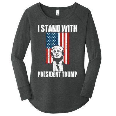 I Stand With President Trump MaraLago Trump Support Women's Perfect Tri Tunic Long Sleeve Shirt