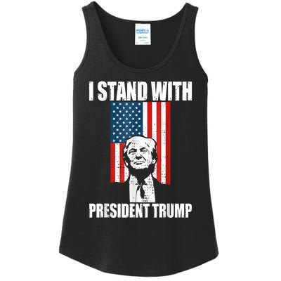 I Stand With President Trump MaraLago Trump Support Ladies Essential Tank