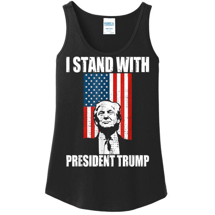 I Stand With President Trump MaraLago Trump Support Ladies Essential Tank