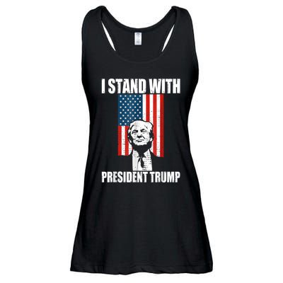 I Stand With President Trump MaraLago Trump Support Ladies Essential Flowy Tank