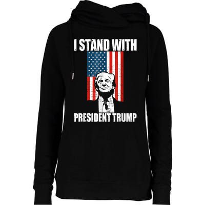 I Stand With President Trump MaraLago Trump Support Womens Funnel Neck Pullover Hood