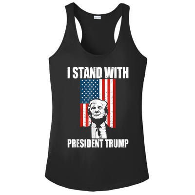 I Stand With President Trump MaraLago Trump Support Ladies PosiCharge Competitor Racerback Tank