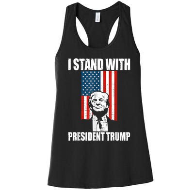 I Stand With President Trump MaraLago Trump Support Women's Racerback Tank