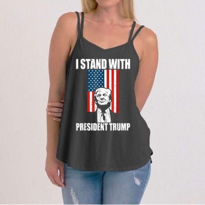 I Stand With President Trump MaraLago Trump Support Women's Strappy Tank