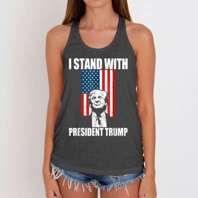 I Stand With President Trump MaraLago Trump Support Women's Knotted Racerback Tank