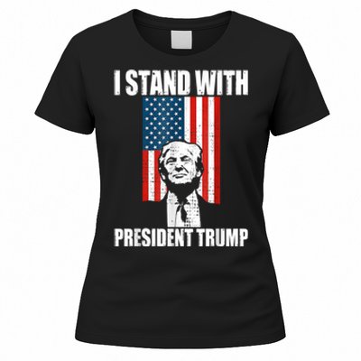 I Stand With President Trump MaraLago Trump Support Women's T-Shirt