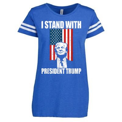 I Stand With President Trump MaraLago Trump Support Enza Ladies Jersey Football T-Shirt