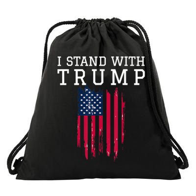 I Stand With Trump Pro Trump Supporter Drawstring Bag