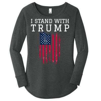 I Stand With Trump Pro Trump Supporter Women's Perfect Tri Tunic Long Sleeve Shirt