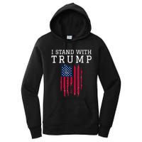 I Stand With Trump Pro Trump Supporter Women's Pullover Hoodie