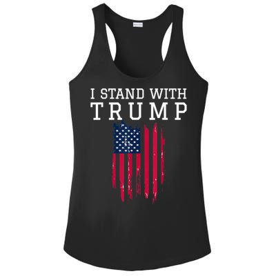 I Stand With Trump Pro Trump Supporter Ladies PosiCharge Competitor Racerback Tank