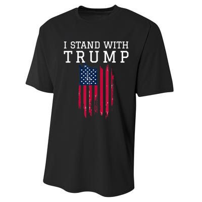 I Stand With Trump Pro Trump Supporter Performance Sprint T-Shirt