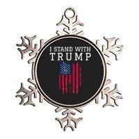 I Stand With Trump Pro Trump Supporter Metallic Star Ornament