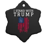 I Stand With Trump Pro Trump Supporter Ceramic Star Ornament