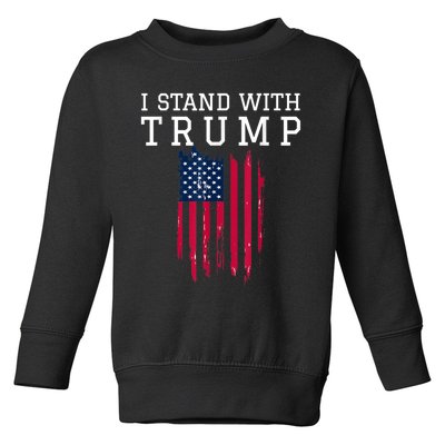 I Stand With Trump Pro Trump Supporter Toddler Sweatshirt