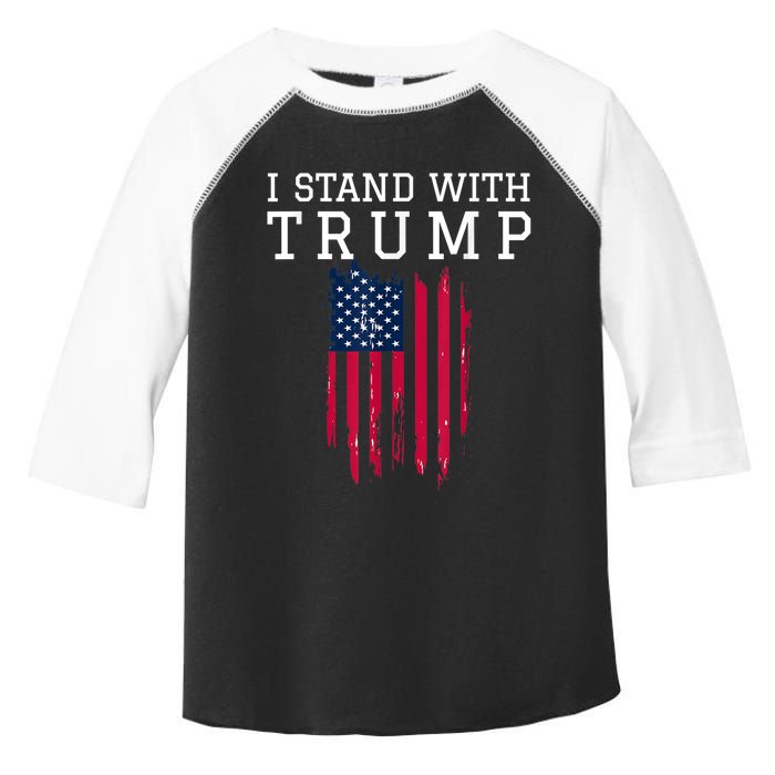 I Stand With Trump Pro Trump Supporter Toddler Fine Jersey T-Shirt