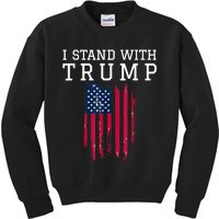 I Stand With Trump Pro Trump Supporter Kids Sweatshirt