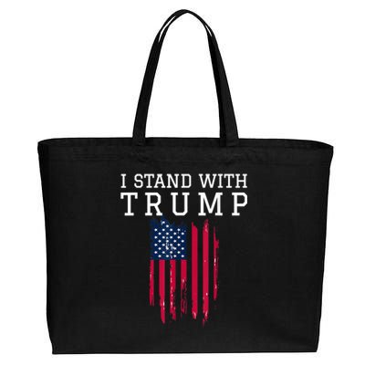 I Stand With Trump Pro Trump Supporter Cotton Canvas Jumbo Tote