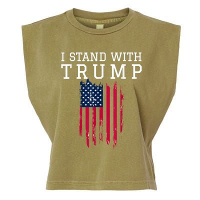 I Stand With Trump Pro Trump Supporter Garment-Dyed Women's Muscle Tee